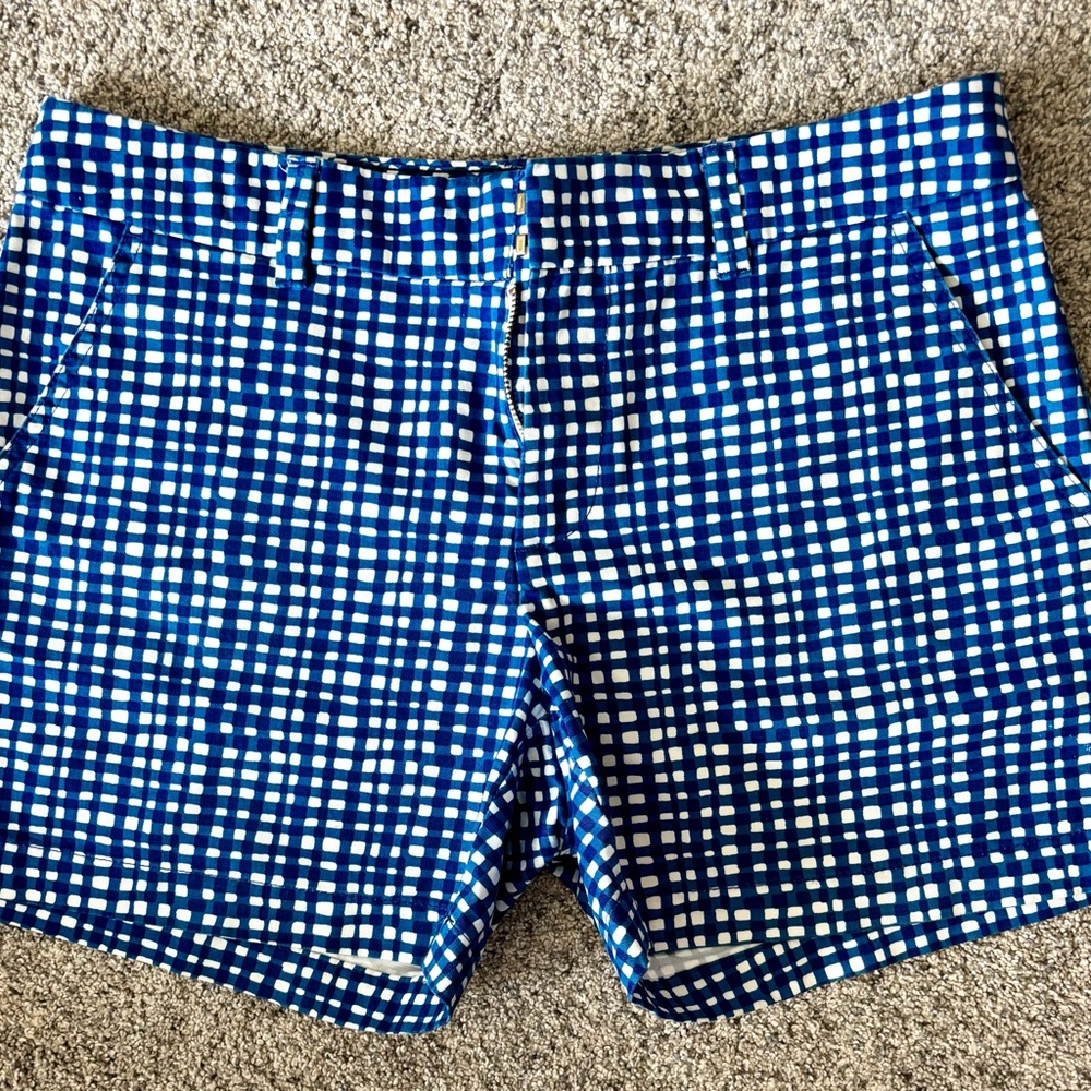 Tommy Hilfiger Blue and White Patterned Shorts